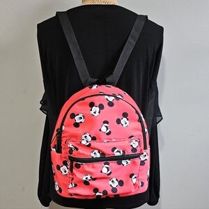 Disney Mickey Mouse Red Black Bookbag Backpack Like New